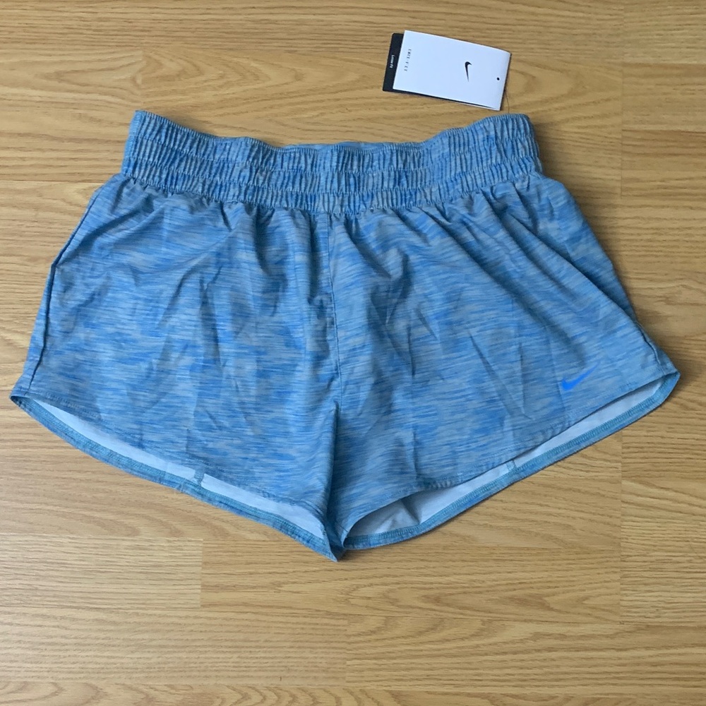 Nike One Dri-FIT Hj6347-464 Blue Mid-Rise 3" Training Shorts Medium Women’s New